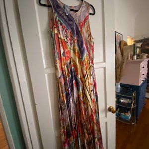 JOHNNY WAS MAXI SILK DRESS